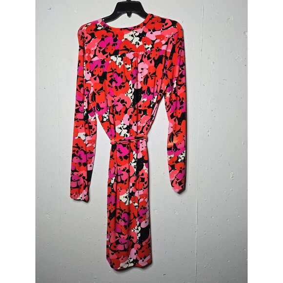 NWT Pappagallo Womens Multicolor Floral Long Sleeve Dress Medium Stretch Boho - Picture 2 of 12